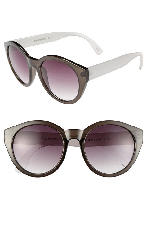 steve madden round plastic mirrored sunglasses